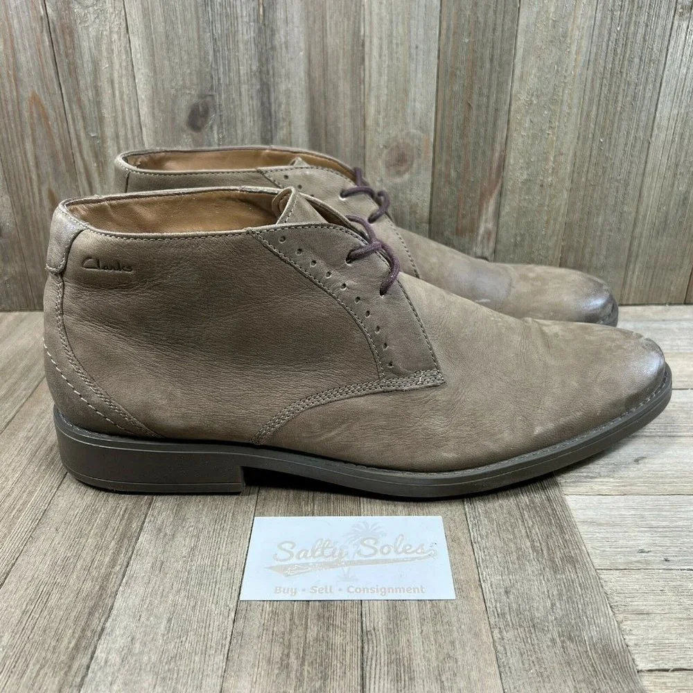 Clarks Collection Garren Free Boots Chukka Boot Brown Mens Size 13 M US